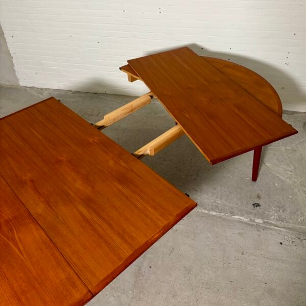 Teak round expandable dinging table Skovmand & Andersen - Image 7