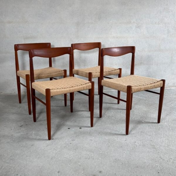 4x Teak Dining Chairs H. W. Klein for Bramin - Image 4