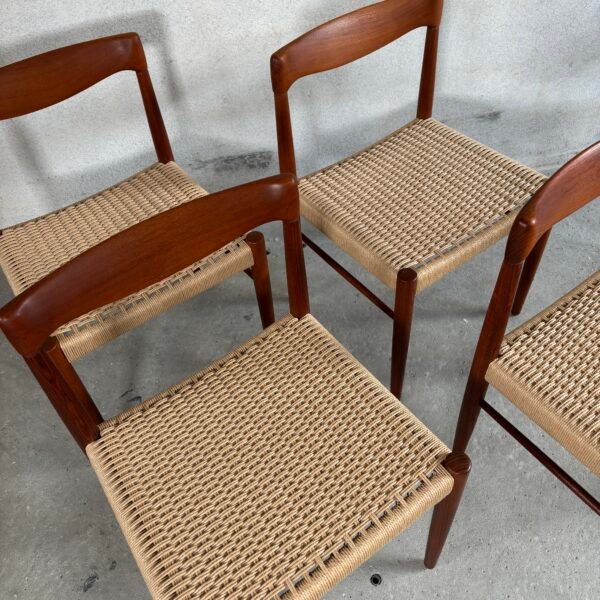 4x Teak Dining Chairs H. W. Klein for Bramin - Image 7