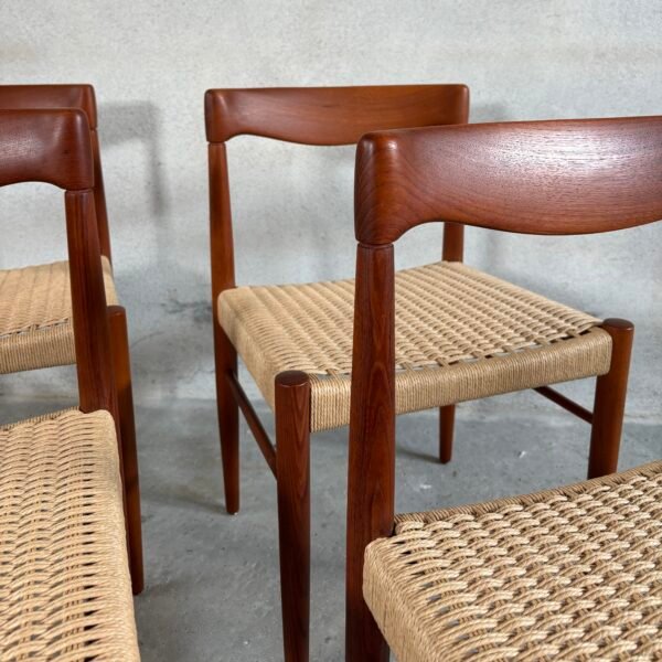 4x Teak Dining Chairs H. W. Klein for Bramin - Image 3