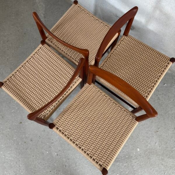 4x Teak Dining Chairs H. W. Klein for Bramin - Image 8