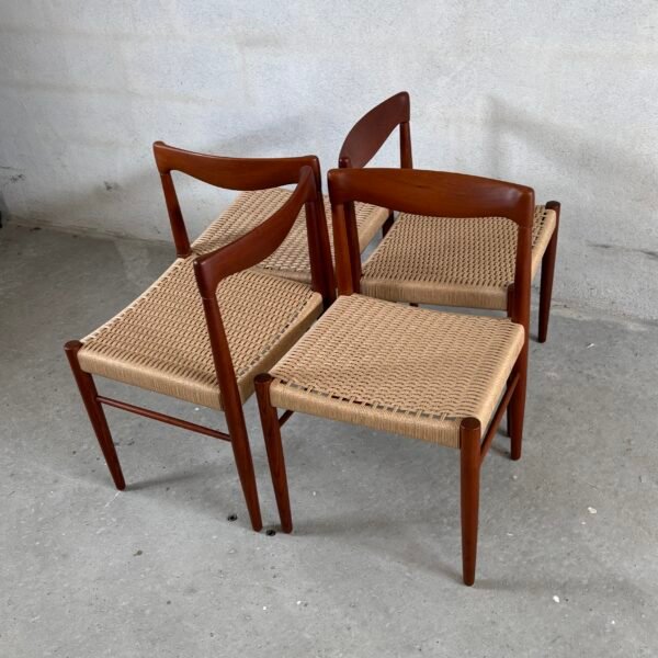 4x Teak Dining Chairs H. W. Klein for Bramin - Image 6