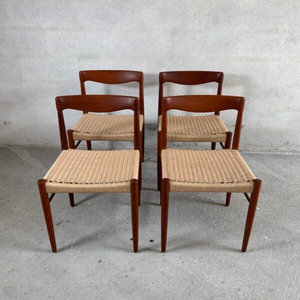 4x Teak Dining Chairs H. W. Klein for Bramin - Image 2