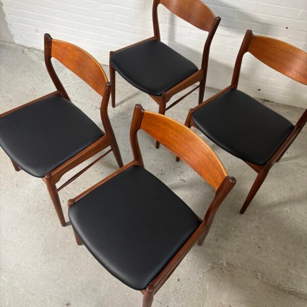 4x dining chairs designed by Arne Wahl Iversen for Ærthøj Jensen & Mølholm - Image 6
