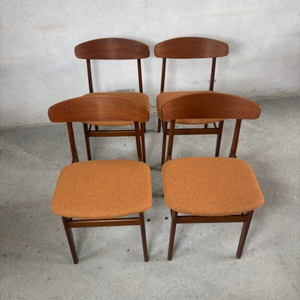 4x Danish “Sax” Teak Dining Chairs - Image 2