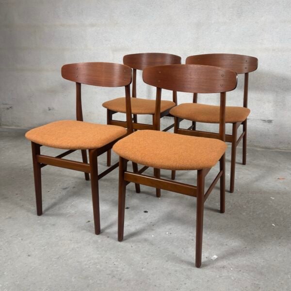 4x Danish “Sax” Teak Dining Chairs
