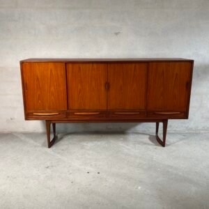 Sofus Jørgensen – Teak Highboard, Denmark 1960s