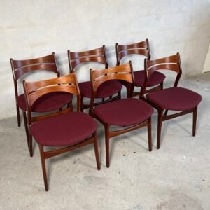 6x Erik Buch model 310 Dining chairs