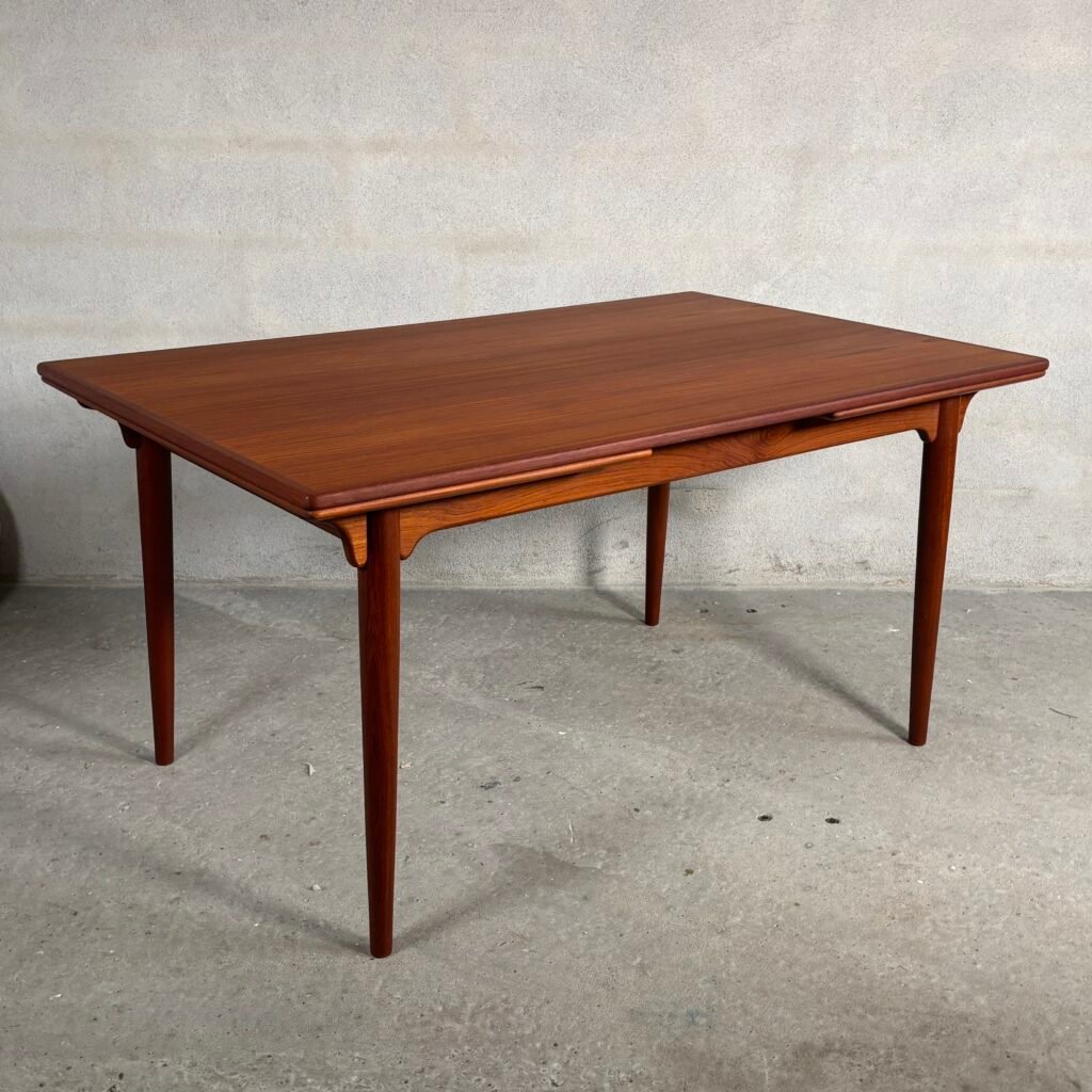 Model 50 Rectangular Extending Teak Dining Table by Gunni Omann