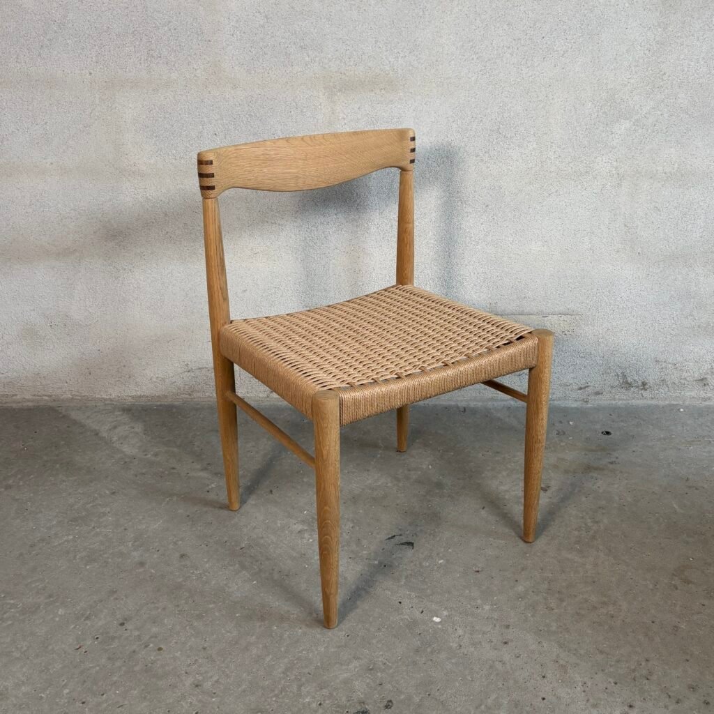 4x H.W. Klein oak papercord chairs for Bramin