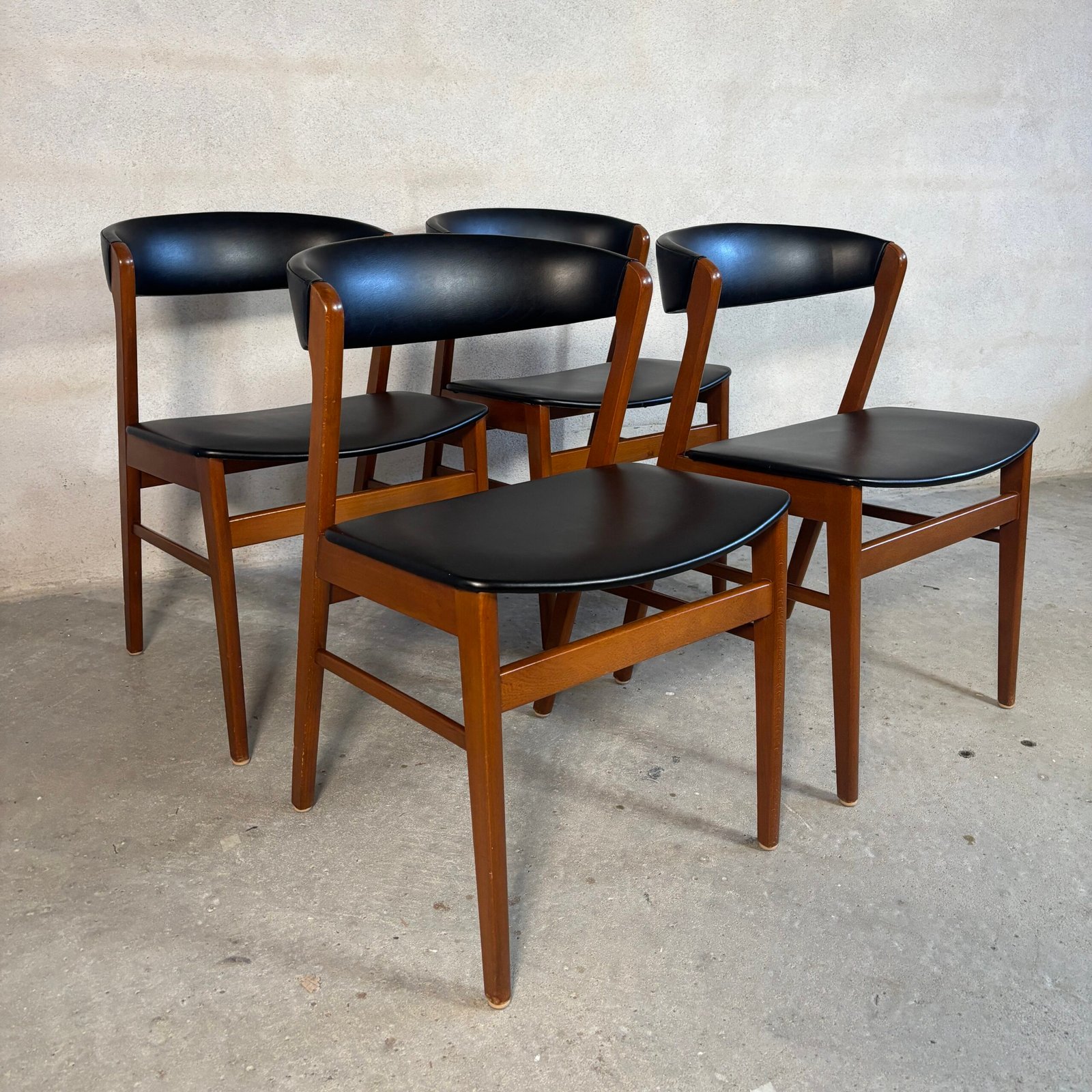Set of 4 SAX Furniture Factory Dining Chairs – Denmark, 1960s