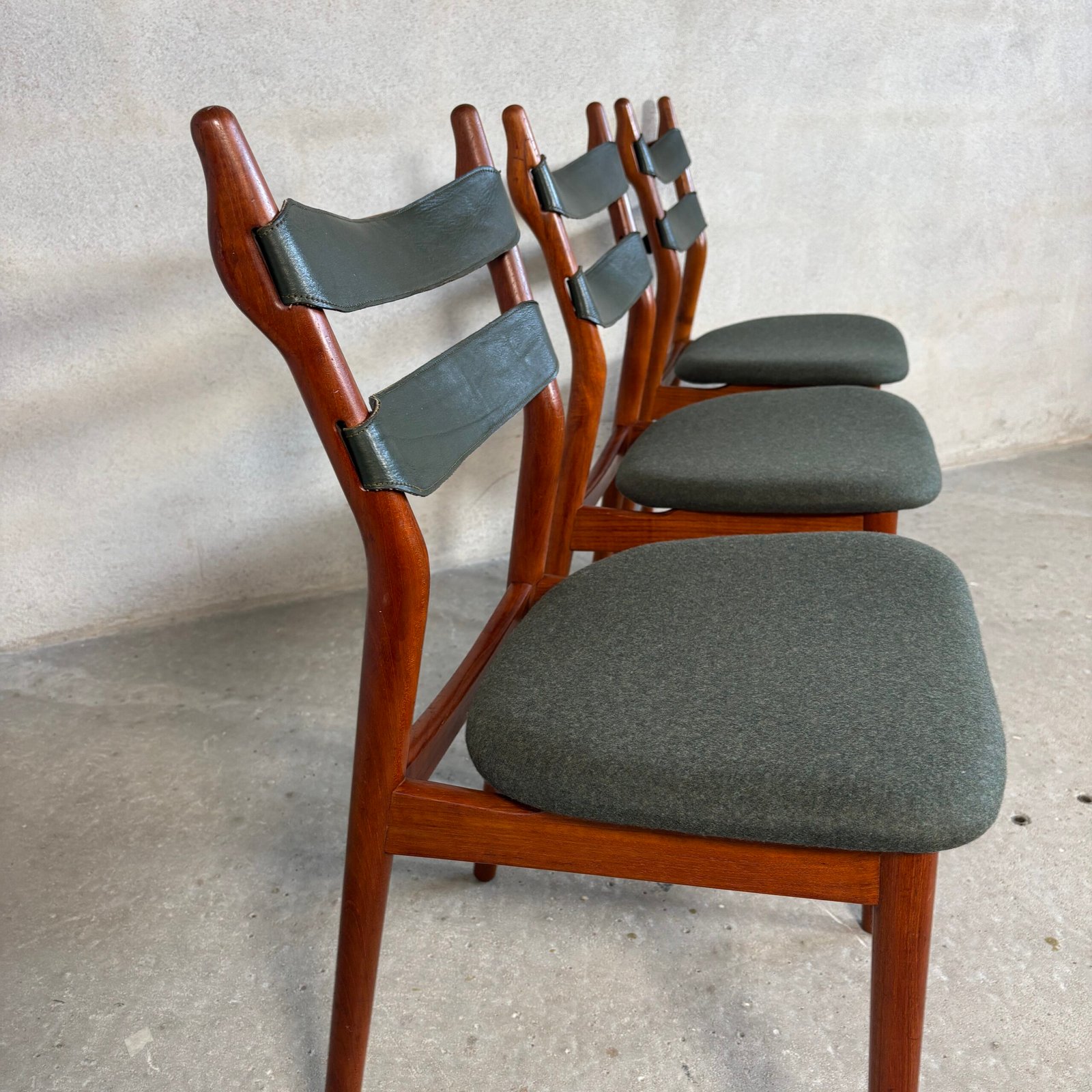 3x Helge Sibast Dining Chairs — Sibast Møbler, Denmark, 1957 - Image 5