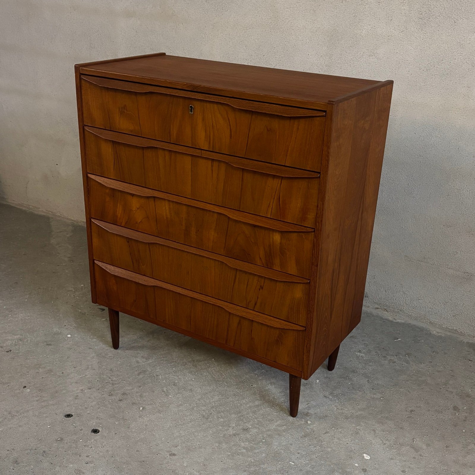 Danish Teak Dresser with 5 Drawers - Image 8