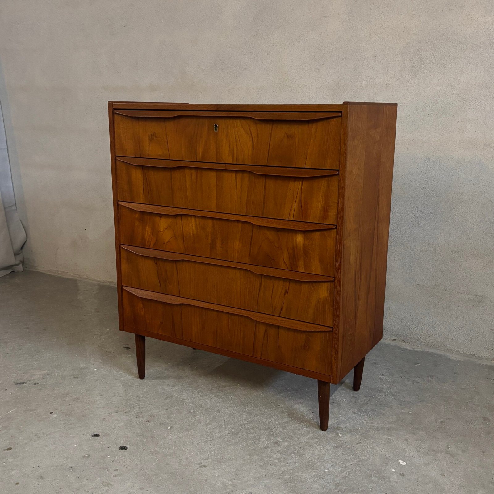 Danish Teak Dresser with 5 Drawers - Image 6