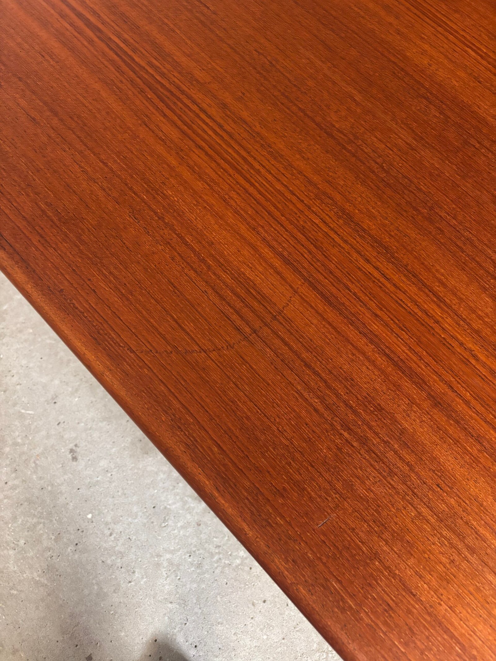 Extending Teak Dining Table with Solid Drop-Over Edges — Denmark, 1960s - Image 9
