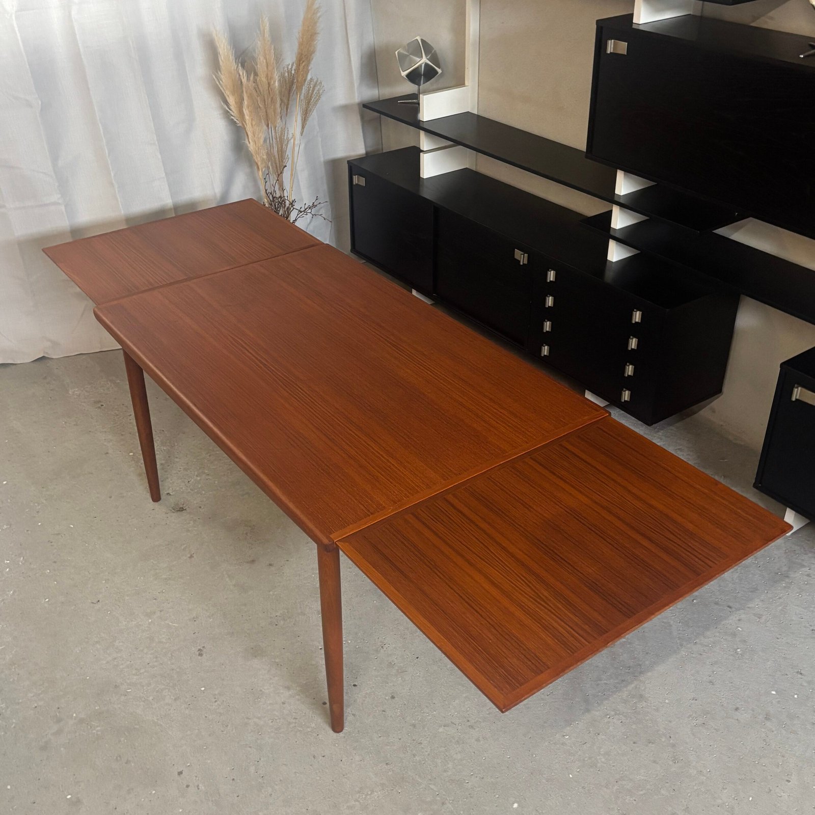 Extending Teak Dining Table with Solid Drop-Over Edges — Denmark, 1960s - Image 7